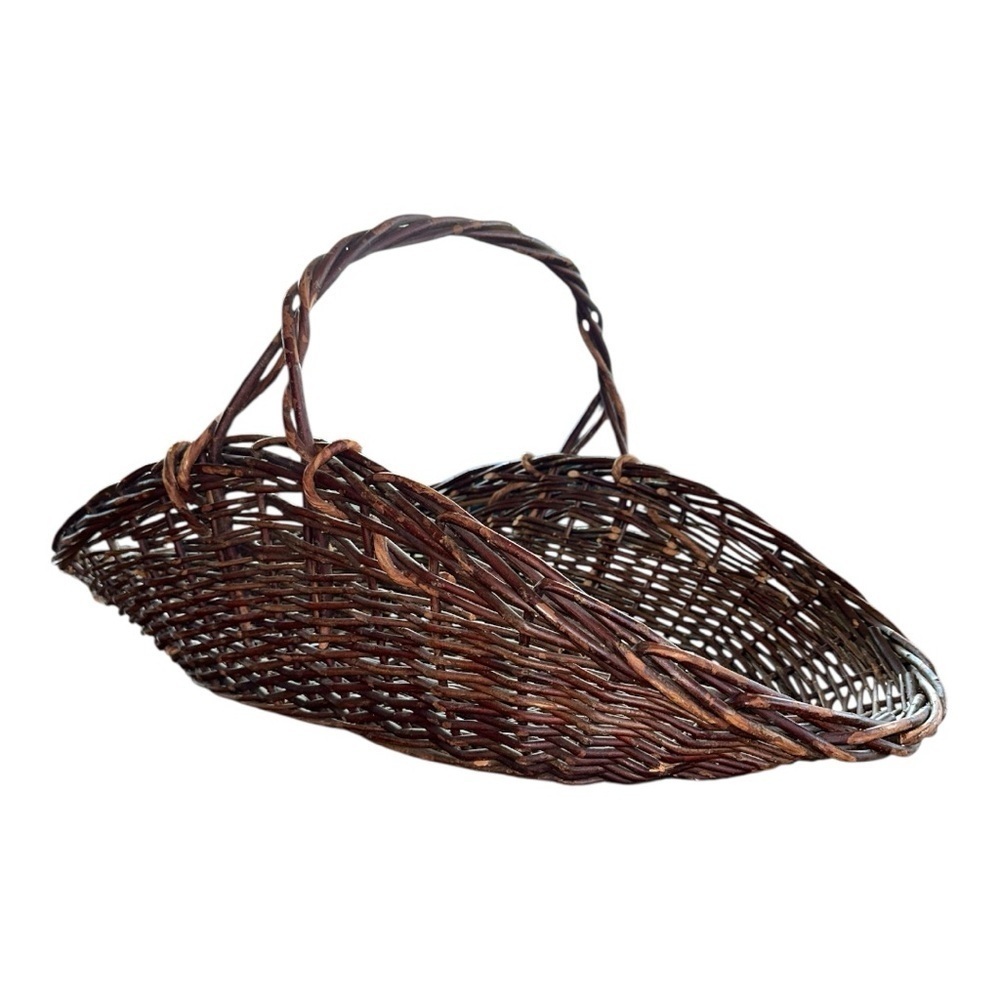 Large Handmade Brown Wicker 30” log Basket - Picture 6 of 16